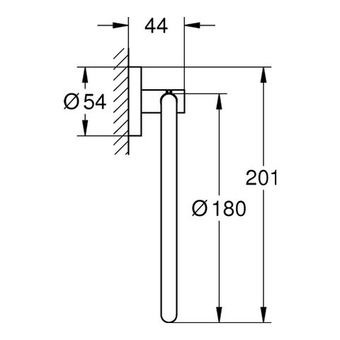 GROHE Handtuchring Essentials verdeckte Befestigung, supersteel