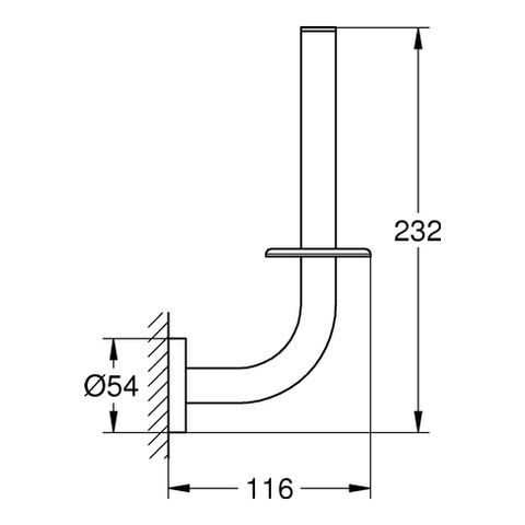 GROHE WC-Reservepapierhalter Essentials Wandmontage, verdeckte Befestigung, supersteel