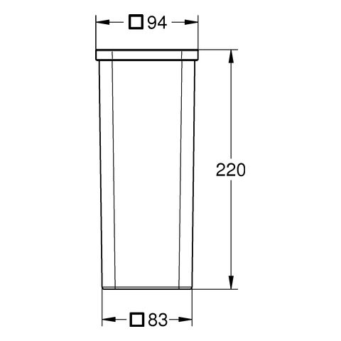 GROHE Ersatzglas Selection Cube 40867 für Bürstengarnitur