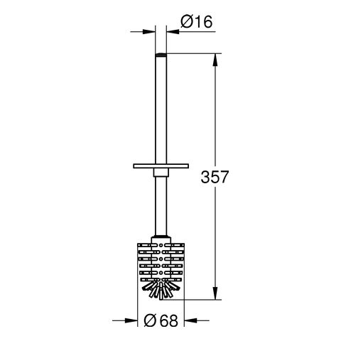 GROHE Ersatzbürste Selection Cube 40868 für Bürstengarnitur