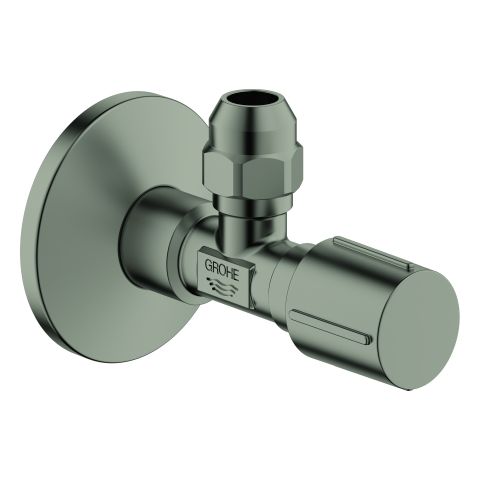 GROHE Eckventil 1/2", Abgang 3/8", selbstdichtendes Anschlussgewinde, satin steel