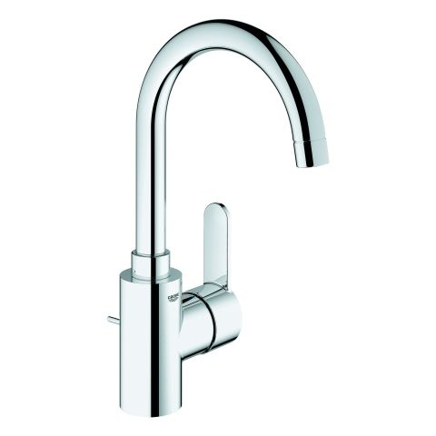 GROHE Waschtisch-Einhebelmischer Eurostyle Cosmopolitan 1/2", L-Size, mit Ablaufgarnitur, innenliegende Wasserführung, chrom