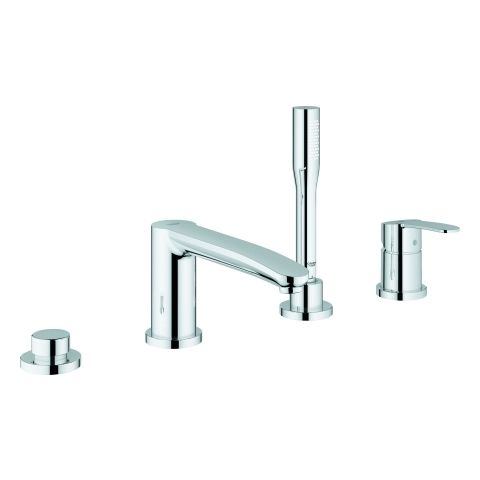 GROHE 4-Loch-Wannenkombination Eurostyle Cosmopolitan Auslauf Aufnahme vormontiert, Umstellung Wanne/Brause, chrom