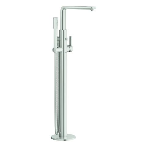 GROHE Wannen-Einhebelmischer Lineare 1/2", Bodenmontage, Ausladung 27,1cm, supersteel