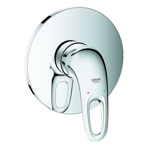 GROHE Fertigmontageset Eurostyle UP-Brause-Einhebelmischer, offener Metall-Hebelgriff, chrom