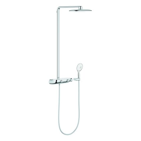 GROHE Duschsystem SmartControl Mono 360 mit AP-Thermostat, Wandmontage, moon white