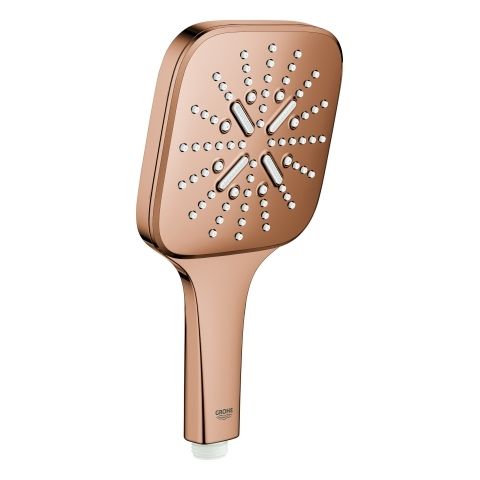 GROHE Handbrause Rainshower SmartActive130 Cube 3 Strahlarten, mit Durchflusskonstanthalter, warm sunset