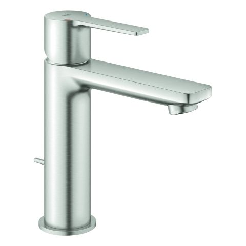 GROHE Waschtisch-Einhebelmischer Lineare 1/2", S-Size, mit Ablaufgarnitur, supersteel