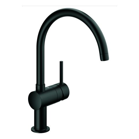 GROHE Spültisch-Einhebelmischer Minta 1/2", C-Auslauf, velvet black