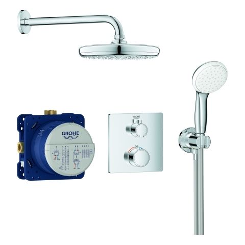 GROHE UP-Duschsystem Grohtherm mit UP-Thermostat, chrom
