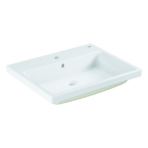 GROHE Einbauwaschtisch Cube Keramik 60x49cm, mit Überlauf, Rückseite glasiert, alpinweiß