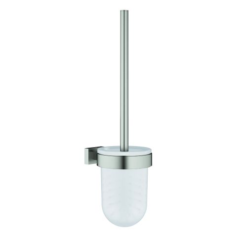 GROHE WC-Bürstengarnitur Essentials Cube verdeckte Befestigung, Wandmontage, supersteel