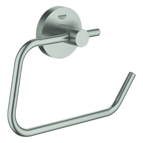 GROHE WC-Papierhalter Essentials ohne Deckel, verdeckte Befestigung, supersteel