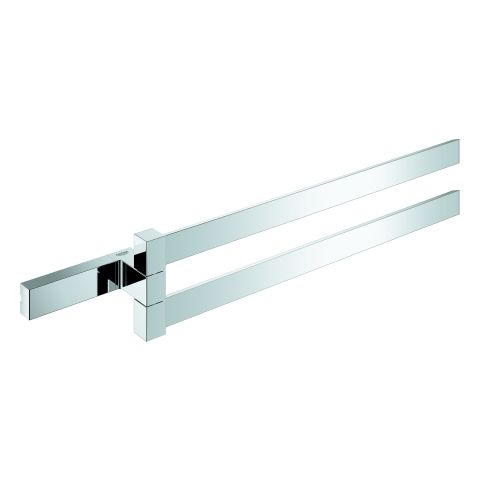 GROHE Doppel-Handtuchhalter Selection Cube 40cm, 2-armig, schwenkbar, verdeckte Befestigung, chrom