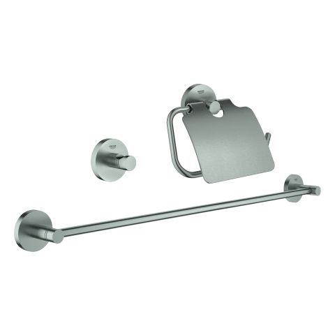 GROHE Bad-Set Essentials 3 in 1, verdeckte Befestigung, Supersteel