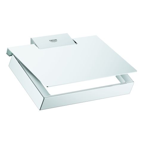 GROHE WC-Papierhalter Selection Cube mit Deckel, verdeckte Befestigung, chrom