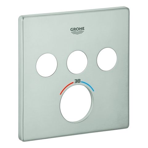 GROHE Rosette 49042 für SmartControl UP-THM eckig mit 3 ASV supersteel