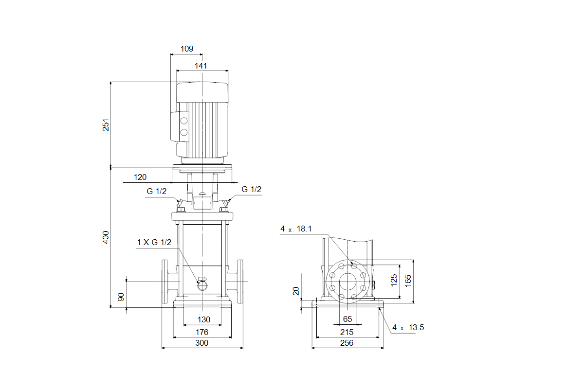 Grundfos Vertikale Kreiselpumpe CR20-3 A-F-A-E-HQQE 3x400D 50 HZ