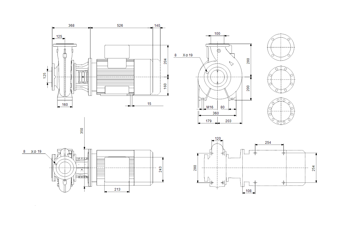 GRUNDFOS Blockpumpen Standard NB150-500/457 A-F1-A-BQQE 400V 37kW IE3