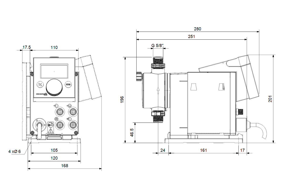 GRUNDFOS Digitale Dosierpumpen DDA 17-7 AR-PP/E/C with access.