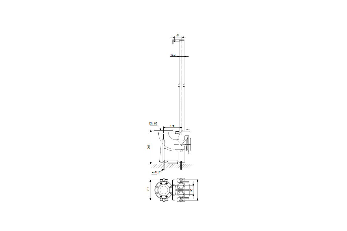Grundfos Kupplungsfußkrümmer DN 65