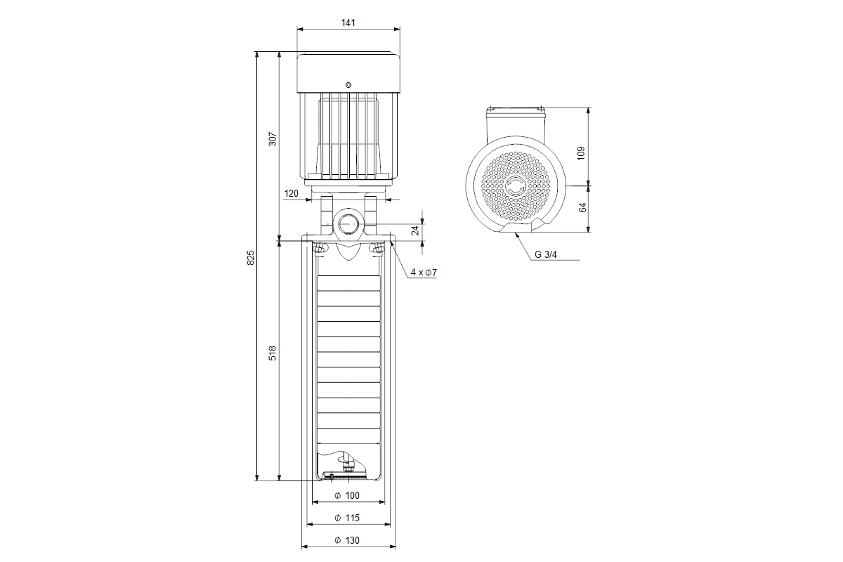 Grundfos Eintauchpumpe SPK 1-1/1 A-W-A-AUUV 3 x 480 V/60 Hz 0,06 kW