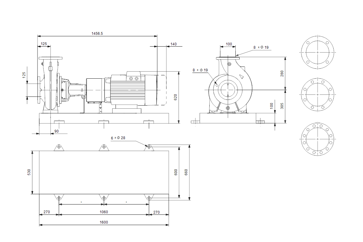 GRUNDFOS Normpumpen Standard NK 125-250/269AA2F2AESBQQETW4