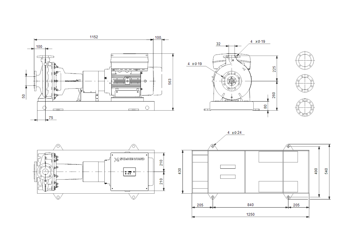 GRUNDFOS Normpumpen elektr. geregelt NKE 80-160/147-127ASA2F2AESBQQENWB