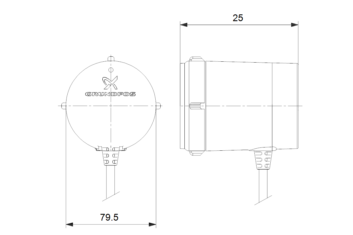 Grundfos Zirkulationsaustauschkopf Comfort 15-14 MB PM, 1-stufig, 230 V
