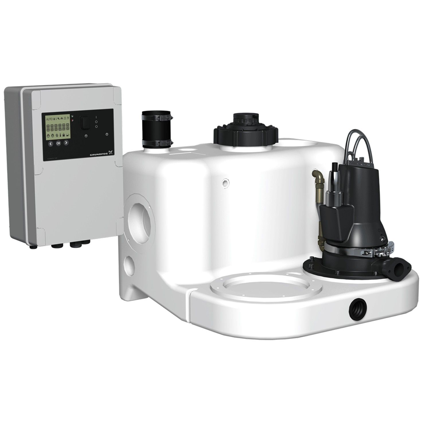 Grundfos Hebeanlage Multilift MOG.12.1.2, 1,2 kW, 93 l Behältervolumen, 230 V