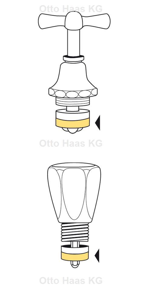 HAAS Qualitäts-Wasserhahnscheibe OHA W270 28 x 4 x 4,5 mm, mit Loch, EPDM, schwarz