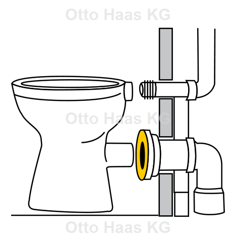 HAAS Gummi-Dichtung weiß, für Stand-WC
