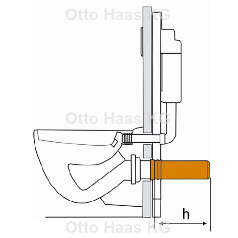 HAAS WC-Anschlussstück OHA 110/110 mm, schwarz, verschweißbar, mit Dichtung