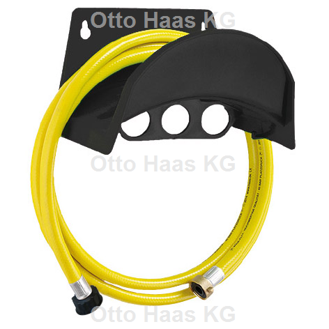 HAAS Füllset OHA 2,5 m, bis +40 GradC, gelb, mit Wandschlauchhalter schwarz