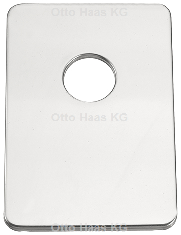 HAAS Abdeckplatte OHA 108 x 168 mm/ Aufsteckstutzen Ø 48 mm, Edelstahl