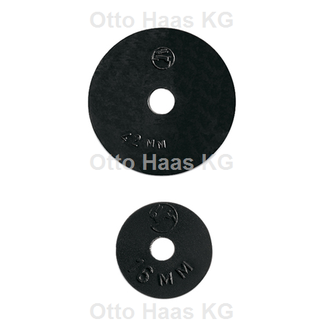 HAAS Qualitäts-Wasserhahnscheibe OHA W270 11 x 4 x 4 mm, mit Loch, EPDM, schwarz