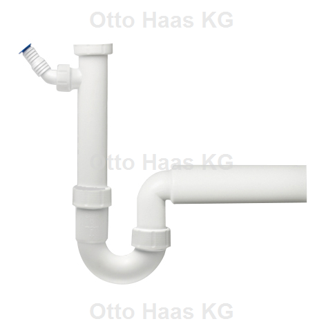 HAAS Waschmaschinen-Siphon Dn 50 Con 2 Kombi-Geräteanschlüssen 1'' E 3/4 - Foto 9