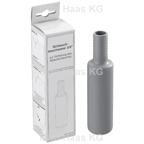 HAAS Schlauchanker Metallkern mit Kunststoffmantel, grau
