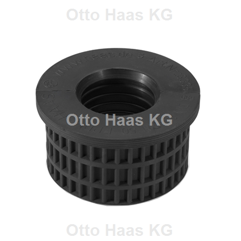 HAAS Reduziermuffe OHA RDST DN 110 für Anbindung DN 63, Gummi, schwarz