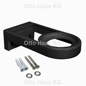 HAAS Wandhalterung 90x51x175mm, schwarz, für Ausgussbecken Nina