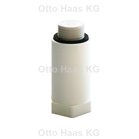 HAAS Baustopfen 1/2" x 72 mm, Kunststoff, schmal, Kalt-/Warmwasserleitung, weiß