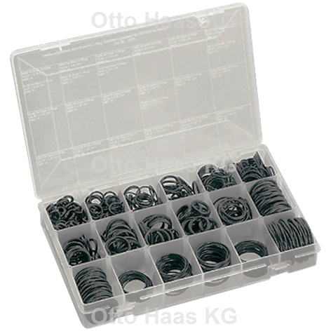 HAAS O-Ring-Sortiment 270 x 190 x 42 mm, 845 Stück, für GROHE Armatur, Gummi