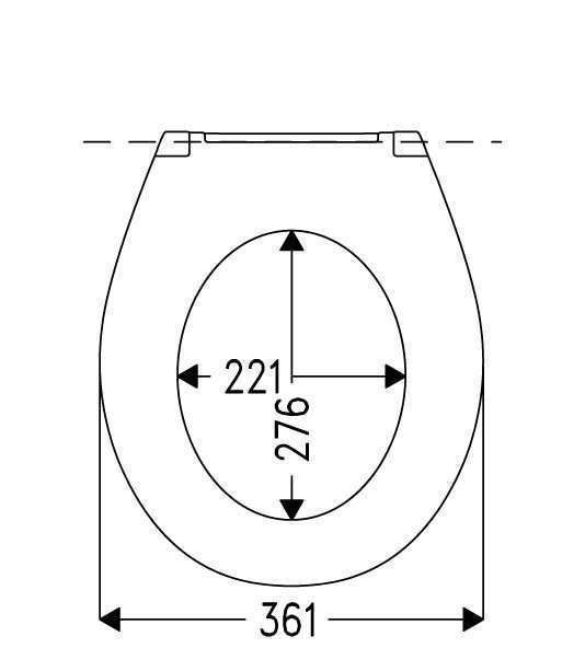 HARO WC-Sitz Deltano weiß, Scharniere Edelstahl, BVO-Spreizdübel, D4002H, 2-Punkt