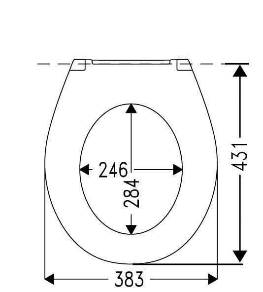 HARO WC-Sitz Sanimed 58 weiß, Scharniere Edelstahl, SolidFix, Exzenter, ohne Deckel