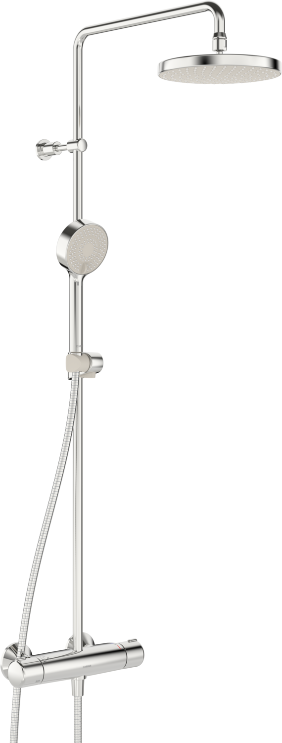 HANSA Duschsystem HANSAMICRA Eco mit Thermostat, 9 l/min, Ausladung 445-470mm, chrom