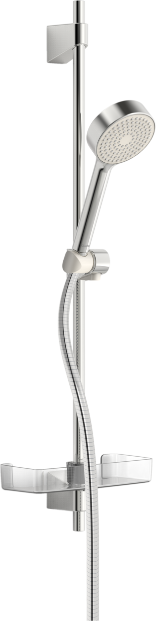 HANSA Brausestangen-Set HANSABASICJET 764 mm, Handbrause einstrahlig, Seifenschale, chrom, d= 18mm