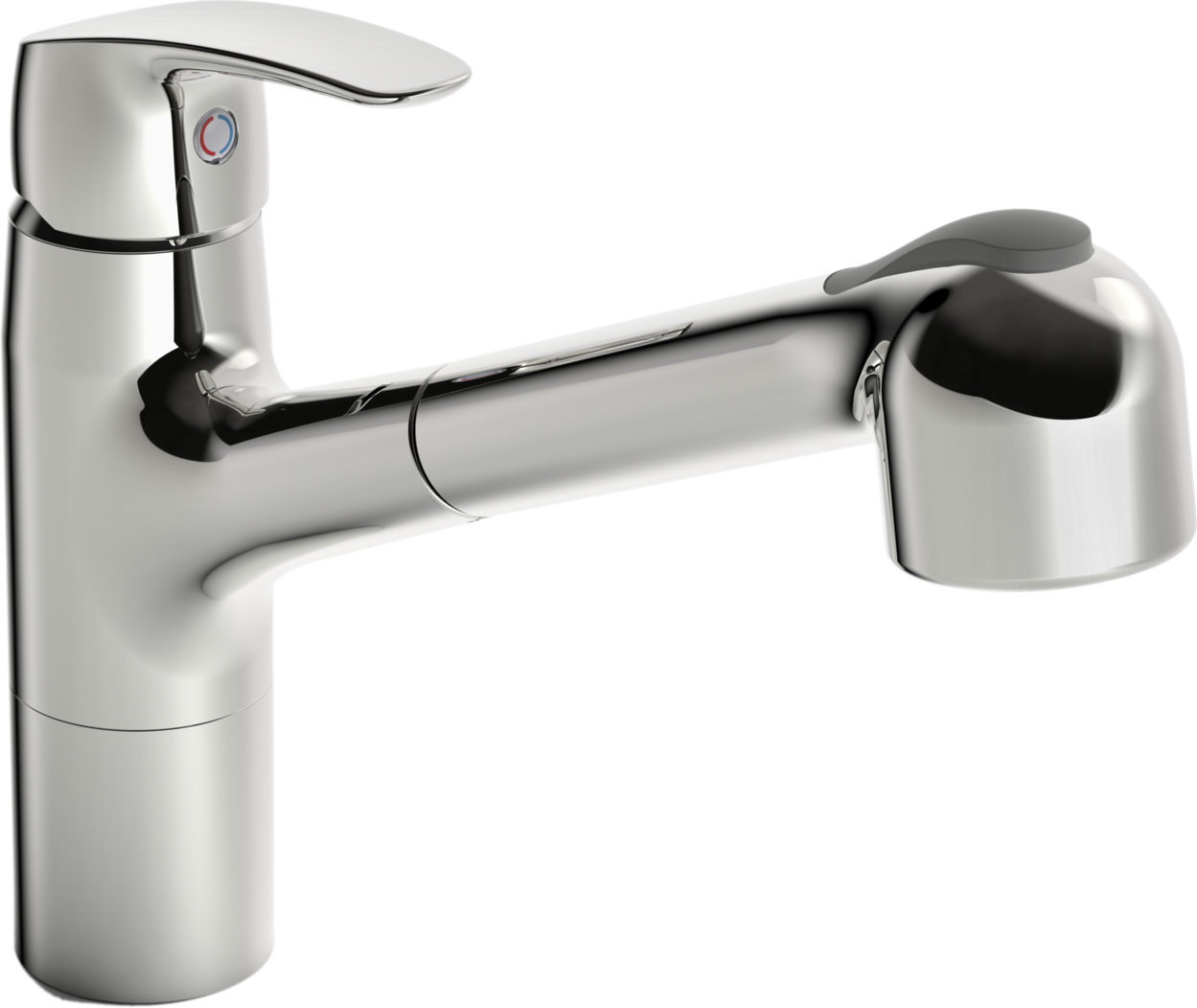 HANSA Spültisch-Einhebelmischer HANSAPINTO Ausziehbrause, 2-strahlig, schwenkbar, Ausladung 231 mm, chrom