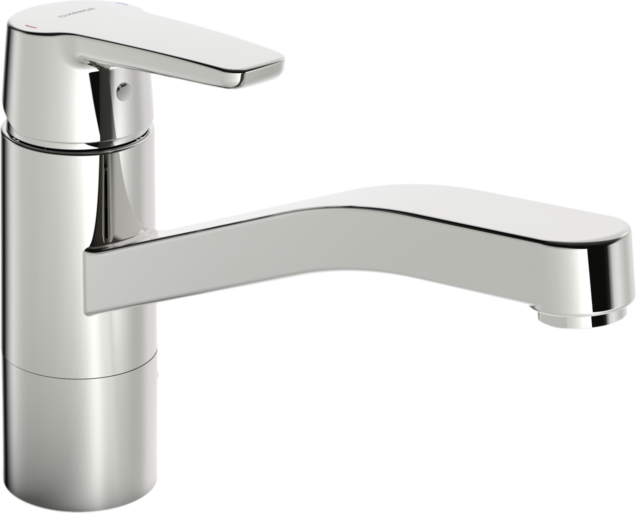 HANSA Spültisch-Einhebelmischer HANSAPOLO Eco 3,36 l/min, schwenkbarer Auslauf, Ausladung 215mm, chrom