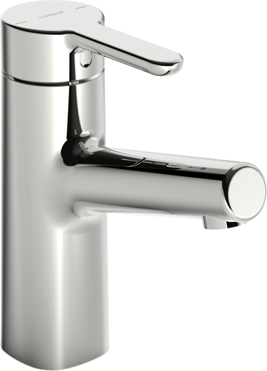 HANSA Waschtisch-Einhebelmischer HANSADESIGNO Style Hebel oben, ohne Ablaufgarnitur, Ausladung 119mm, chrom