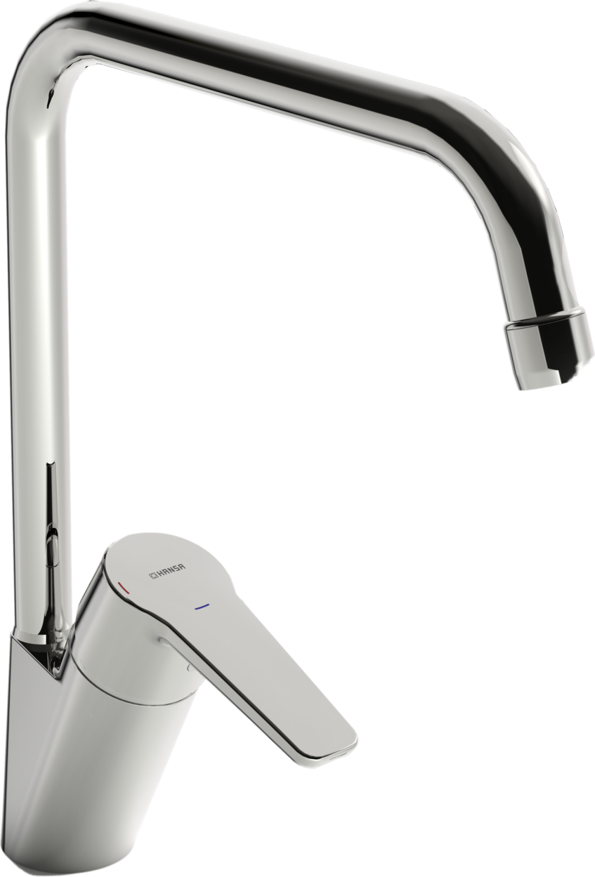 HANSA Spültisch-Einhebelmischer HANSAPOLO Eco schwenkbarer Auslauf, Ausladung 221mm, chrom